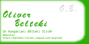 oliver belteki business card