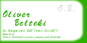 oliver belteki business card